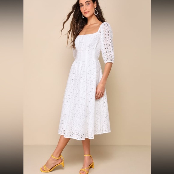 🫧lulus eyelet dress🫧 - Picture 2 of 5